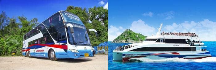Autobus e Catamarano Lomprayah fino a Koh Tao