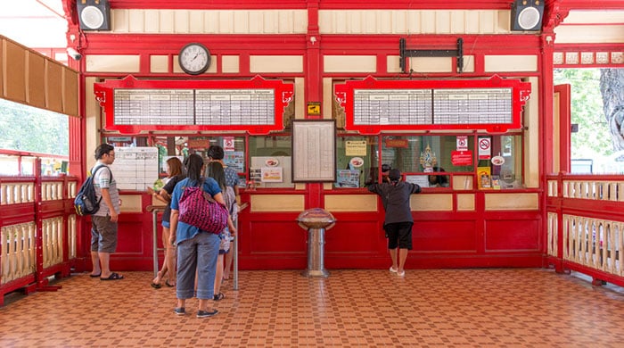 Biglietti stazione ferroviaria di Hua Hin